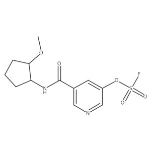 rac-5-{[(1R,2R)-2-methoxycyclopentyl]carbamoyl}pyridin-3-yl sulfurofluoridate Structure