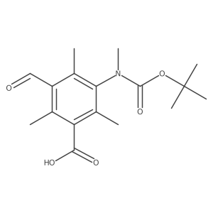 3-{[(Tert-butoxy)carbonyl](methyl)amino}-5-formyl-2,4,6-trimethylbenzoic acid Structure