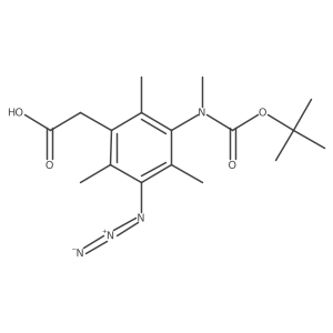 2-(3-Azido-5-{[(tert-butoxy)carbonyl](methyl)amino}-2,4,6-trimethylphenyl)acetic acid结构式