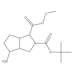 rac-2-tert-butyl 1-ethyl (1R,3aS,4R,6aR)-4-amino-octahydrocyclopenta[c]pyrrole-1,2-dicarboxylate Structure