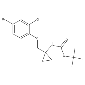 [1-(4-Bromo-2-chloro-phenoxymethyl)-cyclopropyl]-carbamic acid tert-butyl ester Structure