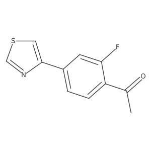 1-[2-Fluoro-4-(1,3-thiazol-4-yl)phenyl]-1-ethanone结构式