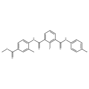Methyl 4-({2-fluoro-3-[(4-fluorophenyl)carbamoyl]benzene}amido)-3-methylbenzoate结构式