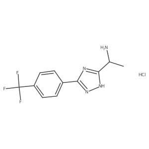 (1R)-1-[3-[4-(Trifluoromethyl)phenyl]-1H-1,2,4-triazol-5-yl]ethanamine;hydrochloride Structure
