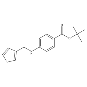 Tert-butyl 4-{[(thiophen-3-yl)methyl]amino}benzoate结构式