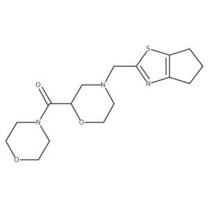 4-({4H,5H,6H-cyclopenta[d][1,3]thiazol-2-yl}methyl)-2-(morpholine-4-carbonyl)morpholine Structure