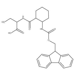 (2R)-2-{[2-({[(9H-fluoren-9-yl)methoxy]carbonyl}amino)cyclohexyl]formamido}-3-hydroxypropanoic acid Structure