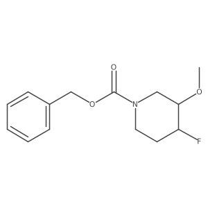 rac-benzyl (3R,4R)-4-fluoro-3-methoxypiperidine-1-carboxylate Structure
