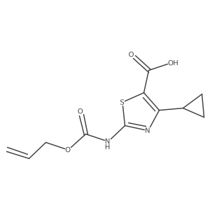 4-Cyclopropyl-2-{[(prop-2-en-1-yloxy)carbonyl]amino}-1,3-thiazole-5-carboxylic acid结构式