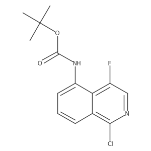 tert-butyl N-(1-chloro-4-fluoroisoquinolin-5-yl)carbamate Structure