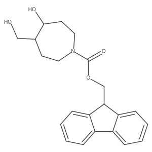 (9H-fluoren-9-yl)methyl 4-hydroxy-5-(hydroxymethyl)azepane-1-carboxylate结构式