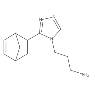 3-[3-(2-Bicyclo[2.2.1]hept-5-enyl)-1,2,4-triazol-4-yl]propan-1-amine结构式
