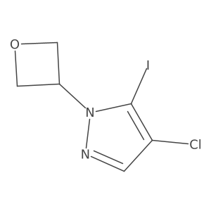 4-Chloro-5-iodo-1-(oxetan-3-yl)-1H-pyrazole结构式