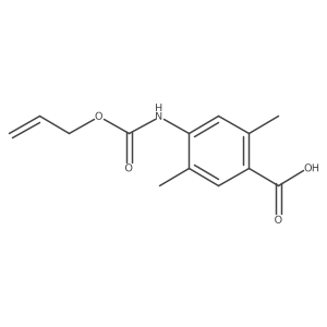 2,5-Dimethyl-4-{[(prop-2-en-1-yloxy)carbonyl]amino}benzoic acid结构式