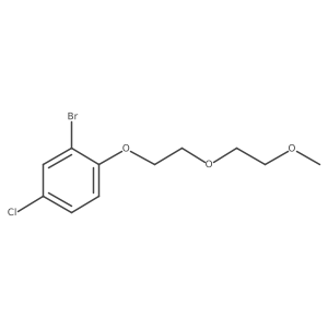 2-Bromo-4-chloro-1-(2-(2-methoxyethoxy)ethoxy)benzene结构式