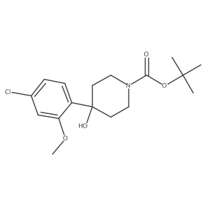 Tert-butyl 4-(4-chloro-2-methoxyphenyl)-4-hydroxypiperidine-1-carboxylate Structure