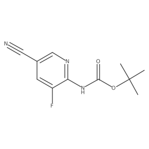 tert-butyl N-(5-cyano-3-fluoropyridin-2-yl)carbamate结构式