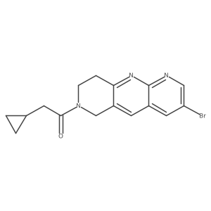 1-{3-bromo-6H,7H,8H,9H-pyrido[2,3-b]1,6-naphthyridin-7-yl}-2-cyclopropylethan-1-one结构式