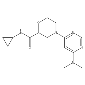 N-cyclopropyl-4-[6-(dimethylamino)pyrimidin-4-yl]morpholine-2-carboxamide Structure