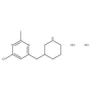 4-Chloro-2-methyl-6-(piperidin-3-ylmethyl)pyrimidine dihydrochloride Structure