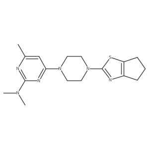 4-(4-{4H,5H,6H-cyclopenta[d][1,3]thiazol-2-yl}piperazin-1-yl)-N,N,6-trimethylpyrimidin-2-amine结构式