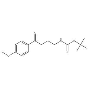 [4-(6-Methoxy-pyridin-3-yl)-4-oxo-butyl]-carbamic Acid tert-Butyl Ester结构式