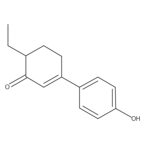 2-Cyclohexen-1-one, 6-ethyl-3-(4-hydroxyphenyl)- Structure