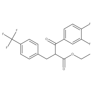 Ethyl 3-(3,4-difluorophenyl)-3-oxo-2-((4-(trifluoromethyl)phenyl)methyl)propionate Structure