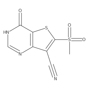 6-(Methylsulfonyl)-4-oxo-3,4-dihydrothieno[3,2-d]pyrimidine-7-carbonitrile结构式