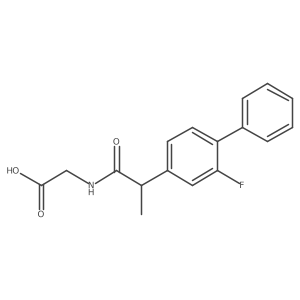 N-[2-(2-fluorobiphenyl-4-yl)propanoyl]glycine结构式