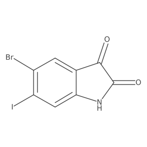 1H-Indole-2,3-dione, 5-bromo-6-iodo-结构式