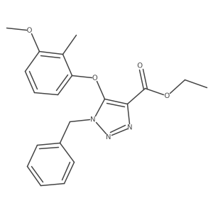 ethyl 1-benzyl-5-(3-methoxy-2-methylphenoxy)-1H-1,2,3-triazole-4-carboxylate结构式