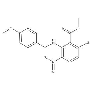 Methyl 6-chloro-2-[(4-methoxybenzyl)amino]-3-nitrobenzoate结构式
