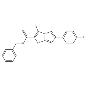 N-benzyl-6-(4-fluorophenyl)-3-methylimidazo[2,1-b][1,3]thiazole-2-carboxamide结构式