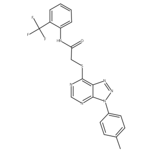 2-((3-(p-tolyl)-3H-[1,2,3]triazolo[4,5-d]pyrimidin-7-yl)thio)-N-(2-(trifluoromethyl)phenyl)acetamide Structure