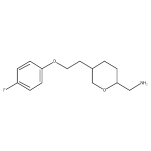 5-[2-(4-Fluorophenoxy)ethyl]tetrahydro-2H-pyran-2-methanamine结构式