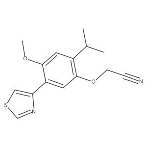 (2-Isopropyl-4-methoxy-5-thiazol-4-yl-phenoxy)-acetonitrile Structure