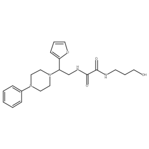 N1-(2-(furan-2-yl)-2-(4-phenylpiperazin-1-yl)ethyl)-N2-(3-hydroxypropyl)oxalamide结构式