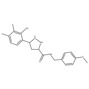 5-(2-hydroxy-3,4-dimethylphenyl)-N-[(4-methoxyphenyl)methyl]pyrazolidine-3-carboxamide Structure