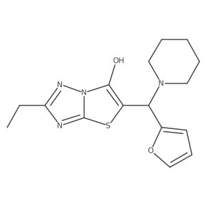 2-Ethyl-5-(furan-2-yl(piperidin-1-yl)methyl)thiazolo[3,2-b][1,2,4]triazol-6-ol Structure