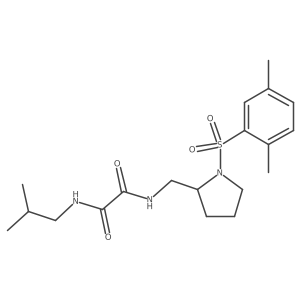 N1-((1-((2,5-dimethylphenyl)sulfonyl)pyrrolidin-2-yl)methyl)-N2-isobutyloxalamide结构式