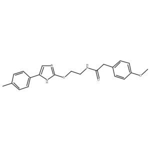 2-(4-methoxyphenyl)-N-(2-((5-(p-tolyl)-1H-imidazol-2-yl)thio)ethyl)acetamide Structure