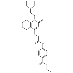 Ethyl 4-(2-((1-(2-(diethylamino)ethyl)-2-oxo-1,2,5,6,7,8-hexahydroquinazolin-4-yl)thio)acetamido)benzoate Structure