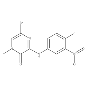 5-Bromo-3-(4-fluoro-3-nitro-phenylamino)-1-methyl-1H-pyrazin-2-one结构式