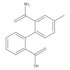 2'-(Aminocarbonyl)-4'-methyl[1,1'-biphenyl]-2-carboxylic acid Structure