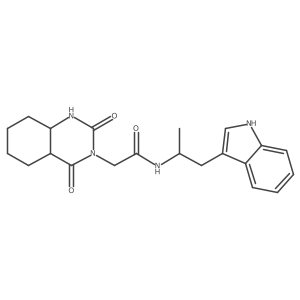 2-(2,4-dioxo-4a,5,6,7,8,8a-hexahydro-1H-quinazolin-3-yl)-N-[1-(1H-indol-3-yl)propan-2-yl]acetamide Structure