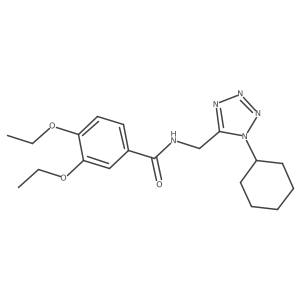N-((1-cyclohexyl-1H-tetrazol-5-yl)methyl)-3,4-diethoxybenzamide结构式