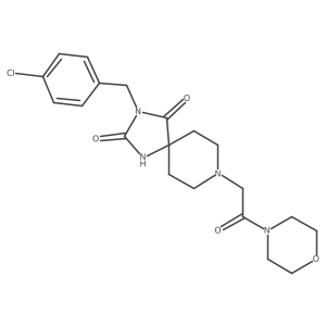 3-(4-Chlorobenzyl)-8-(2-morpholino-2-oxoethyl)-1,3,8-triazaspiro[4.5]decane-2,4-dione Structure