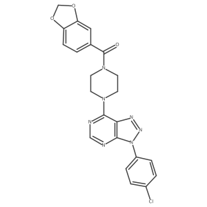 benzo[d][1,3]dioxol-5-yl(4-(3-(4-chlorophenyl)-3H-[1,2,3]triazolo[4,5-d]pyrimidin-7-yl)piperazin-1-yl)methanone Structure