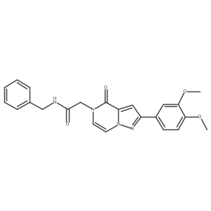 N-benzyl-2-(2-(3,4-dimethoxyphenyl)-4-oxopyrazolo[1,5-a]pyrazin-5(4H)-yl)acetamide结构式